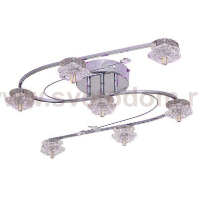 Люстра светодиодная Экономсвет 69312GL/7CR RC PURLED
