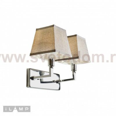 Настенный светильник iLamp Hilton 6943-2 Хром+серый