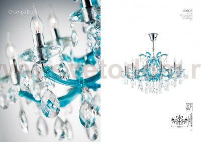 Люстра подвесная Lightstar 698125 Champa blu
