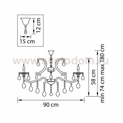 Люстра подвесная Lightstar 698125 Champa blu