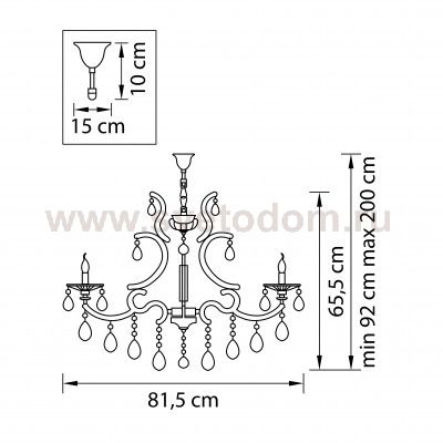 Люстра подвесная Lightstar 698165 Champa blu