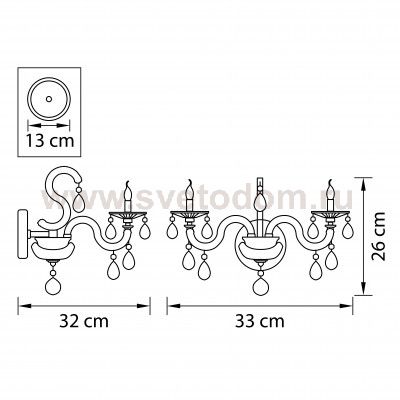 Светильник бра Lightstar 698625 Champa blu