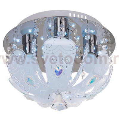 Люстра круглая Экономсвет 70018/4CR RC WTLED