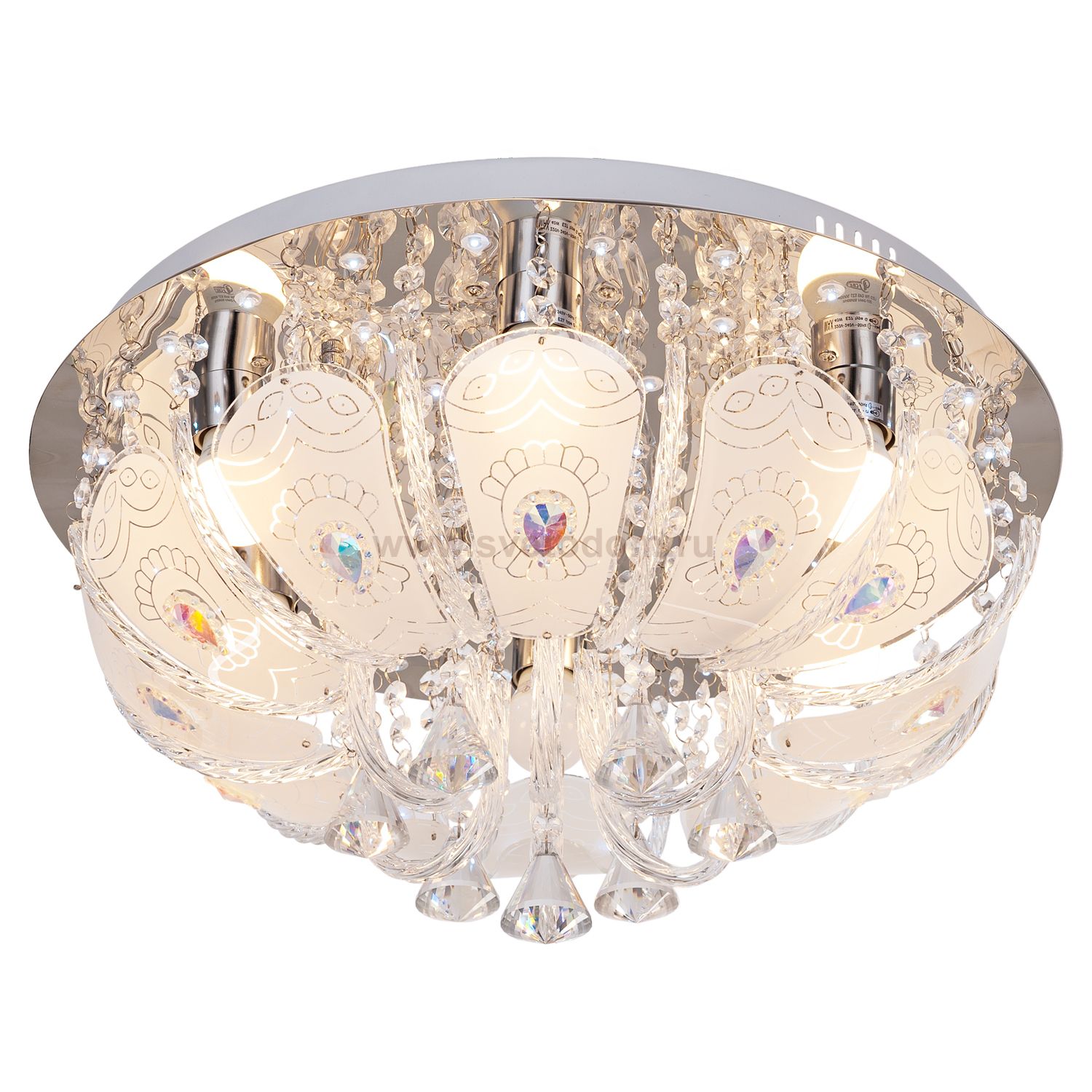 Потолочный светильник Экономсвет 70018/6CR RC WTLED