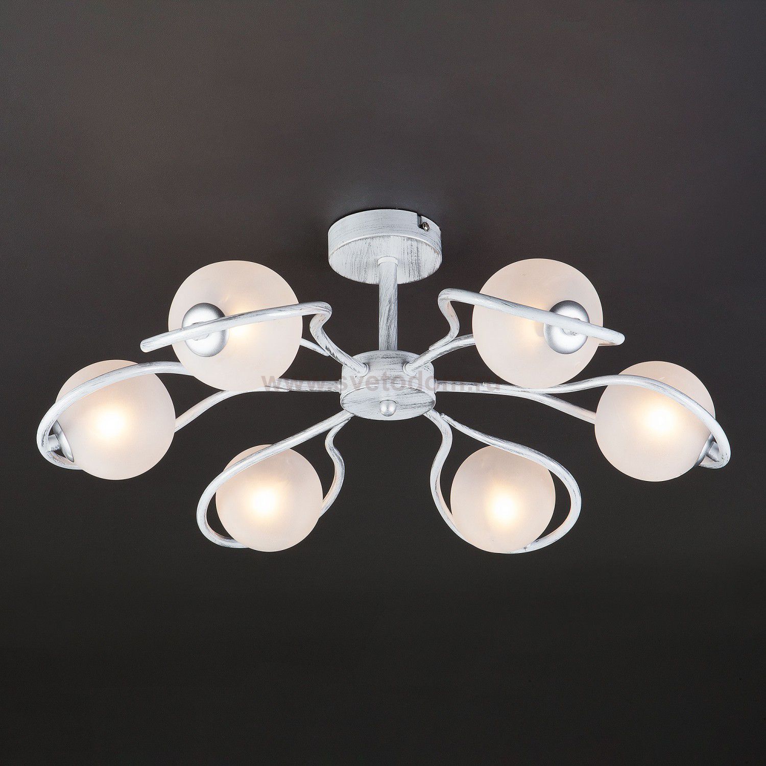 Люстра Eurosvet 70089/6 белый с серебром