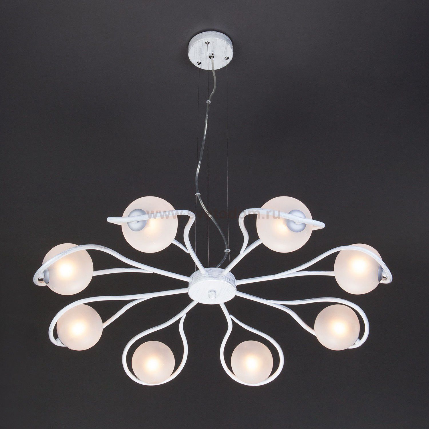 Люстра подвесная Eurosvet 70089/8 белый с серебром