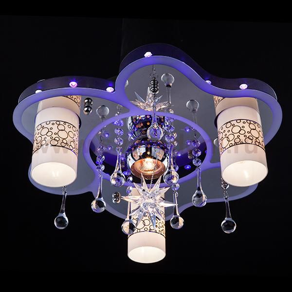 Светильник Eurosvet 70200/4 хром/синий+красный+фиолетовый