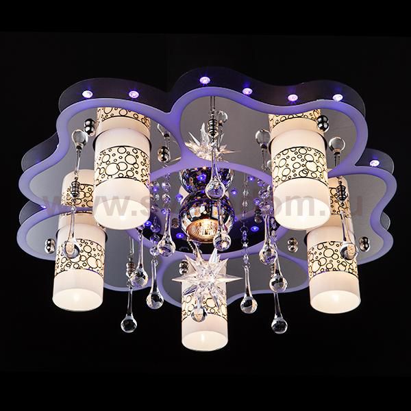 Светильник Eurosvet 70200/6 хром/синий+красный+фиолетовый