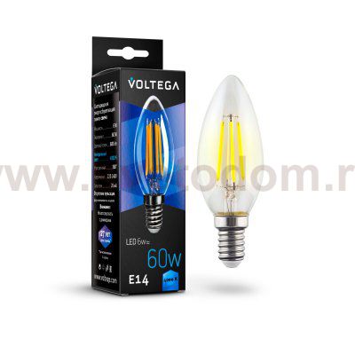 Лампа диодная Voltega VG10-C1E14cold6W-F