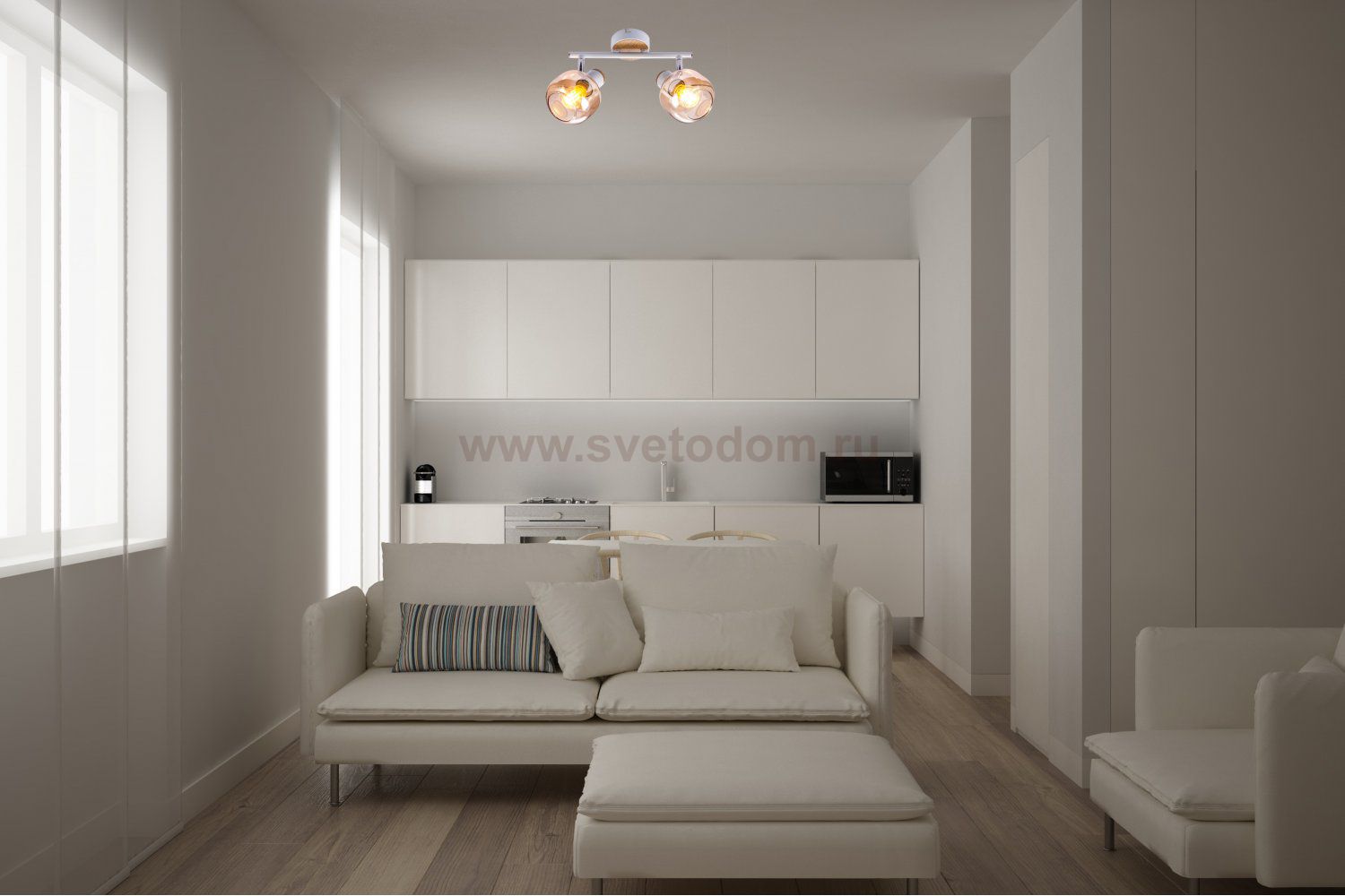 Светильник настенно-потолочный спот Rivoli Kalisto 7025-702 2 х E14 40 Вт поворотный