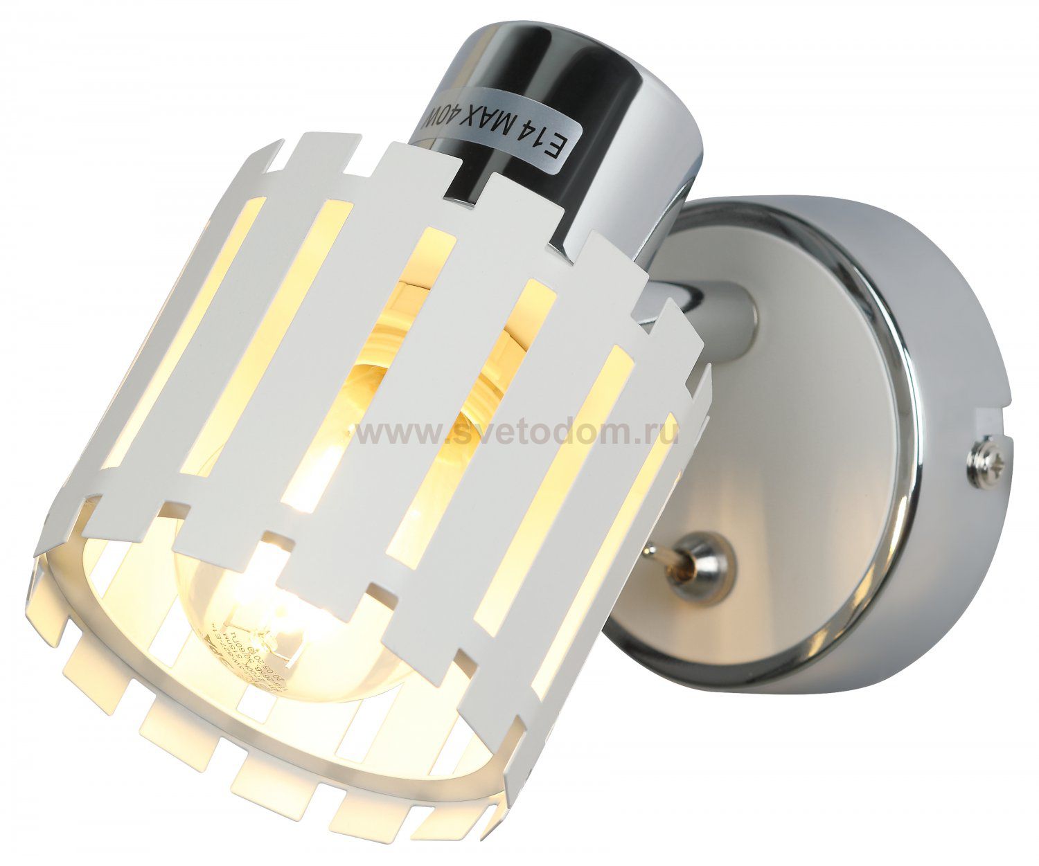 Светильник настенно-потолочный спот Rivoli Liese 7027-701 1 х Е14 40 Вт поворотный с выключателем