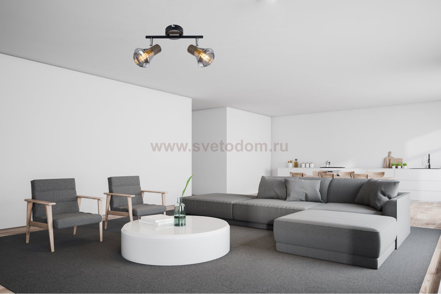 Светильник настенно-потолочный спот Rivoli Pavla 7028-702 2 х E14 40 Вт поворотный