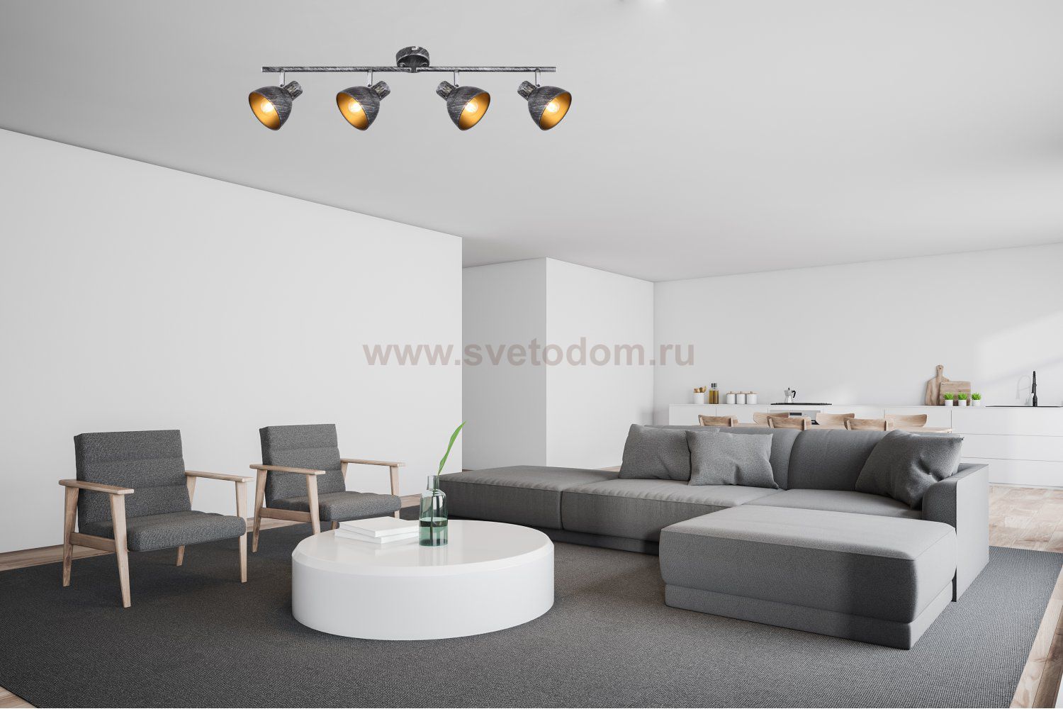 Светильник настенно-потолочный спот Rivoli Eho 7031-704 4 х E14 40 Вт поворотный