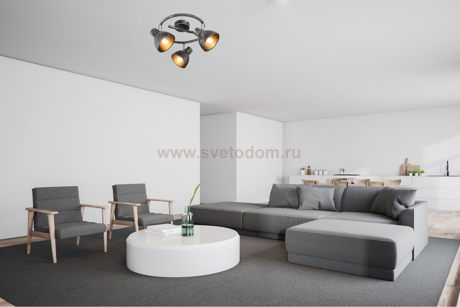 Светильник настенно-потолочный спот Rivoli Eho 7031-733 3 х E14 40 Вт поворотный