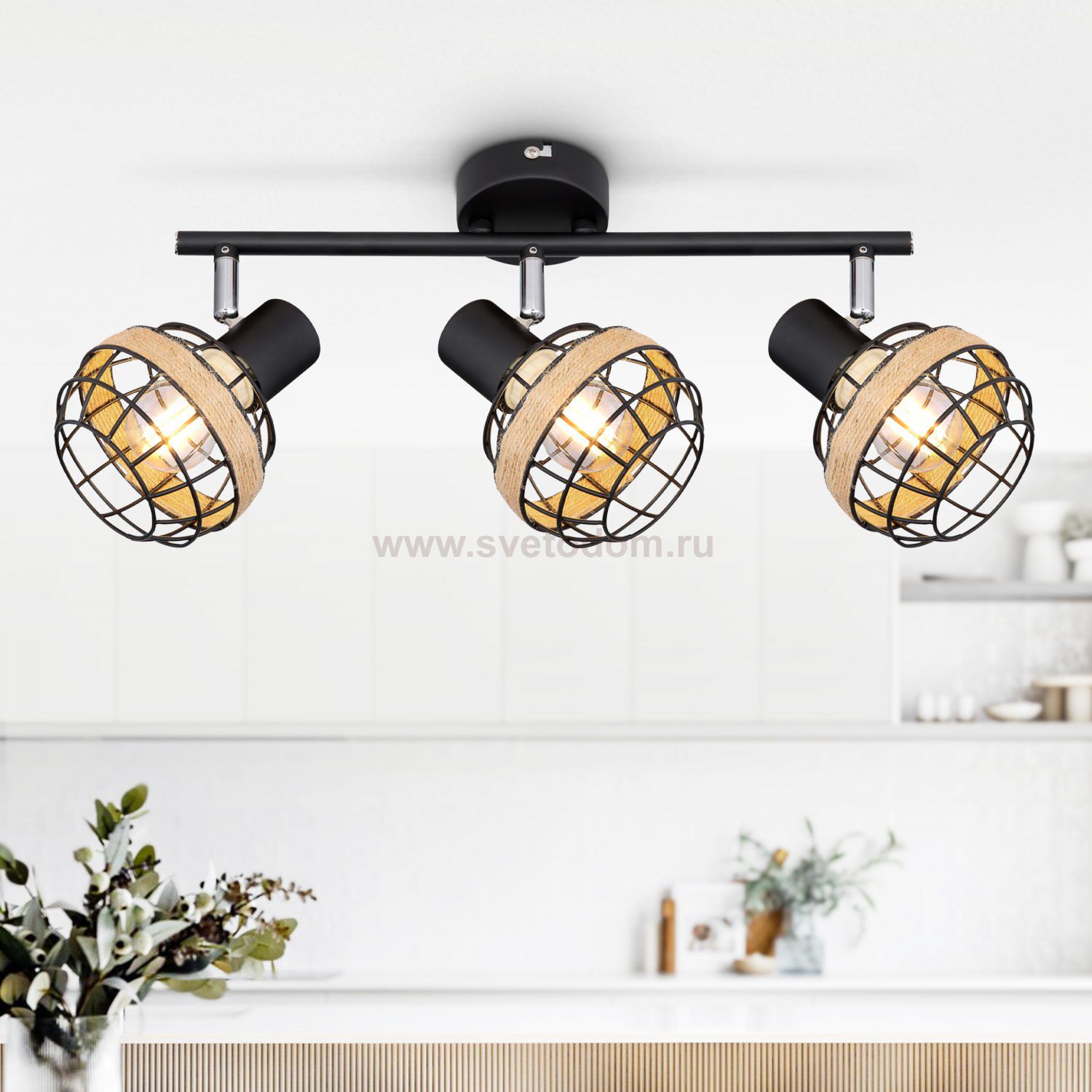 Светильник настенно-потолочный спот Rivoli Fedora 7033-703 3 х E14 40 Вт поворотный