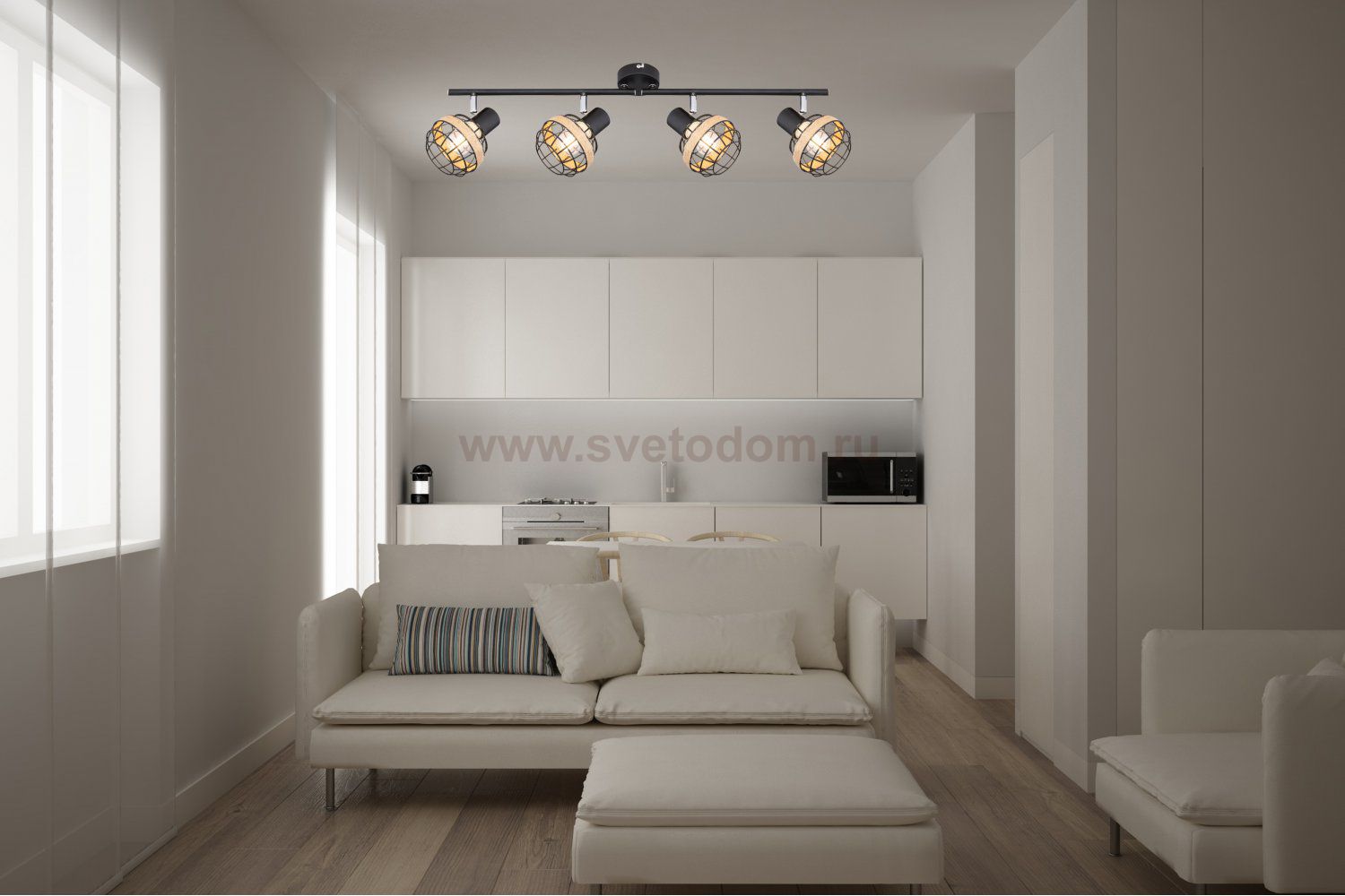 Светильник настенно-потолочный спот Rivoli Fedora 7033-704 4 х E14 40 Вт поворотный