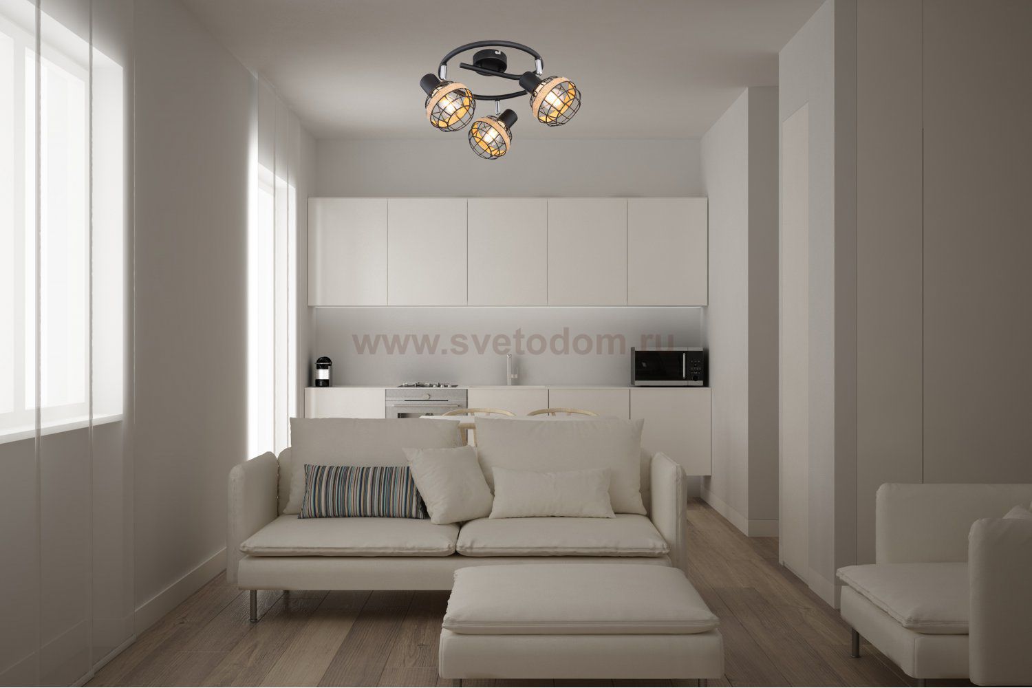 Светильник настенно-потолочный спот Rivoli Fedora 7033-733 3 х E14 40 Вт поворотный