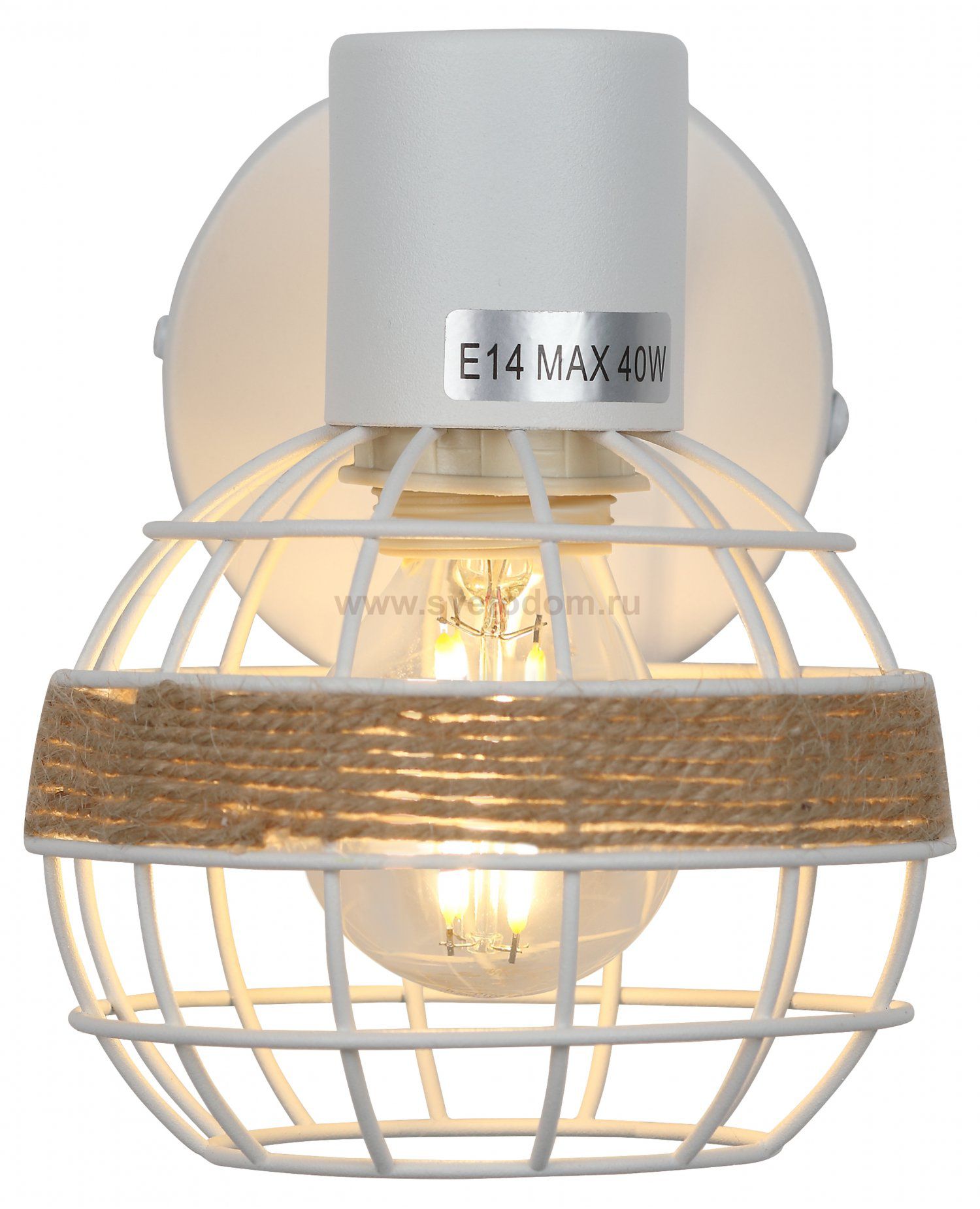 Светильник настенно-потолочный спот Rivoli Anselma 7034-701 1 x E14 40 Вт поворотный с выключателем