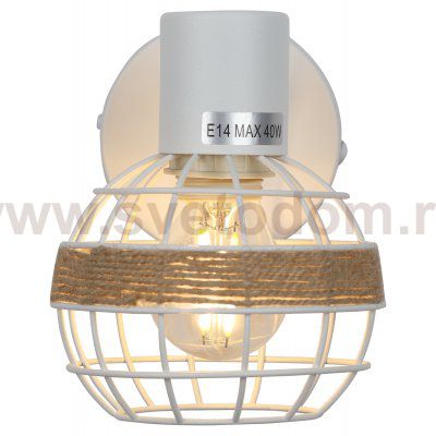 Светильник настенно-потолочный спот Rivoli Anselma 7034-701 1 x E14 40 Вт поворотный с выключателем