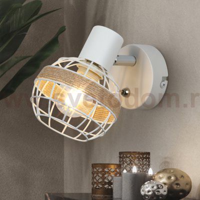 Светильник настенно-потолочный спот Rivoli Anselma 7034-701 1 x E14 40 Вт поворотный с выключателем