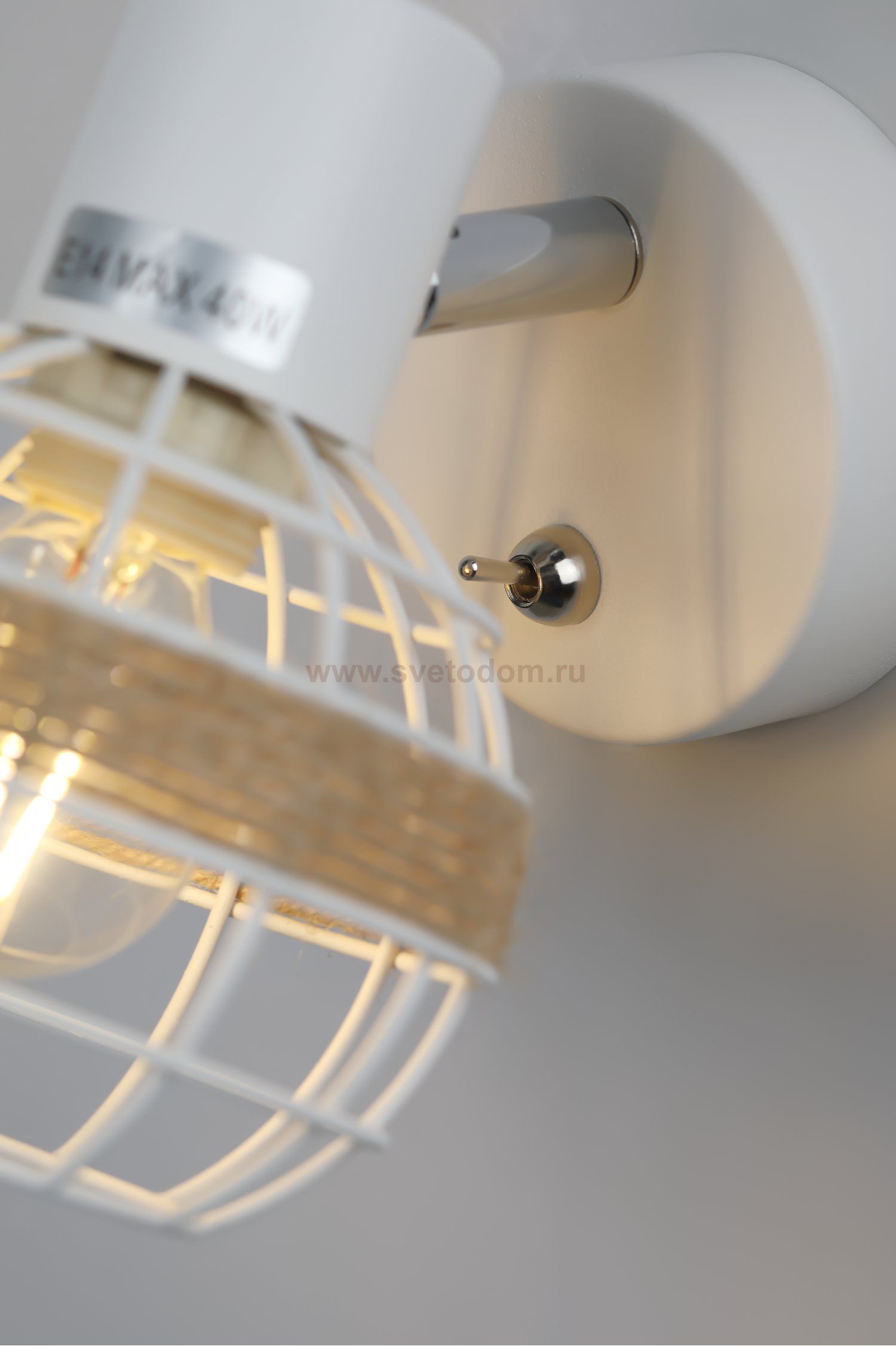 Светильник настенно-потолочный спот Rivoli Anselma 7034-701 1 x E14 40 Вт поворотный с выключателем