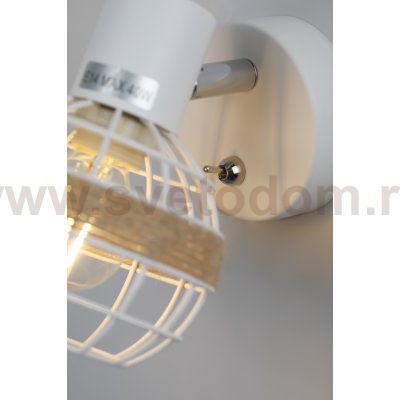 Светильник настенно-потолочный спот Rivoli Anselma 7034-701 1 x E14 40 Вт поворотный с выключателем