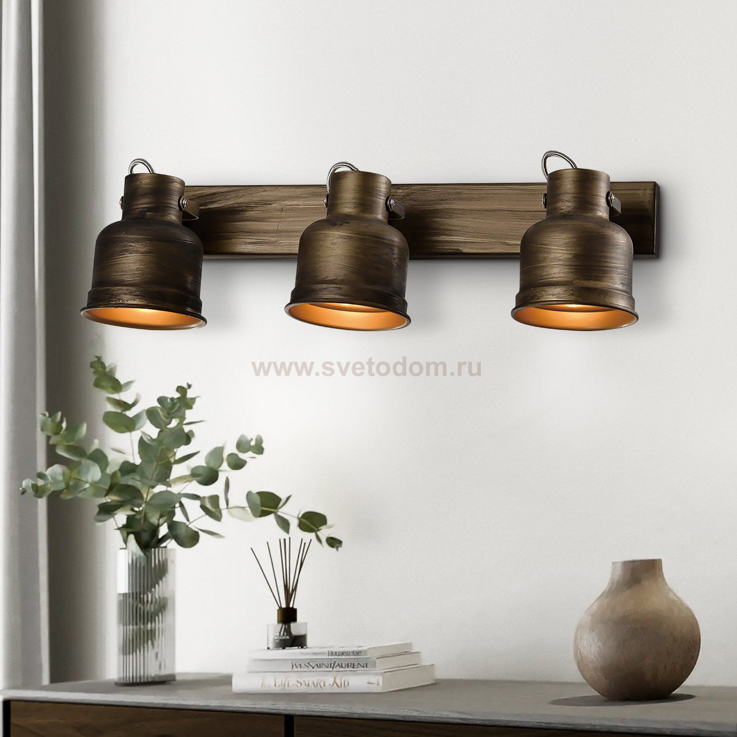 Светильник настенно-потолочный спот Rivoli Inessa 7035-703 3 х Е27 40 Вт поворотный