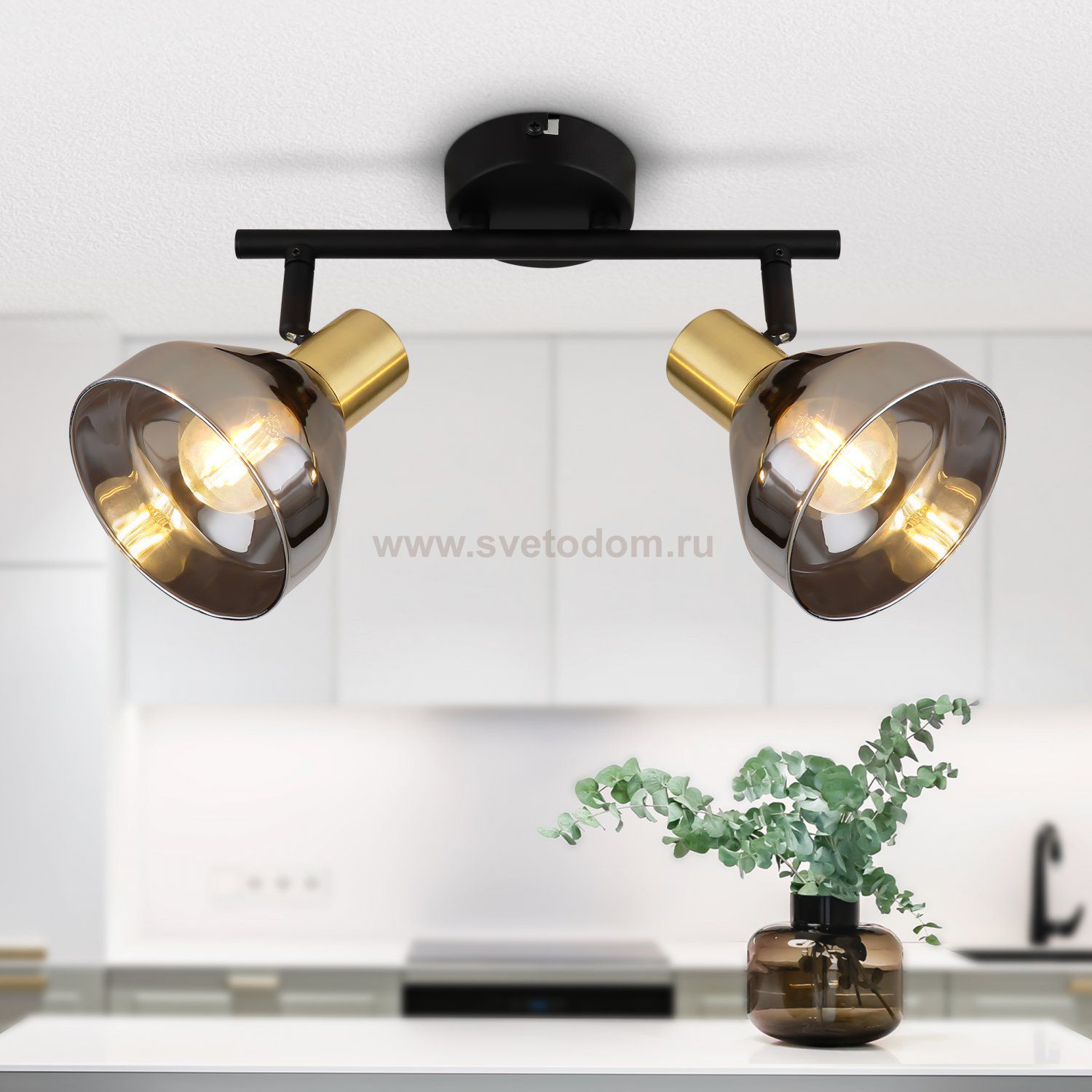 Светильник настенно-потолочный спот Rivoli Kinge 7036-702 2 х E14 40 Вт поворотный