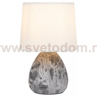 Настольная лампа Rivoli Damaris 7037-501 1 * Е14 40 Вт керамика черно-белая с абажуром