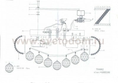 Люстра потолочная Lightstar 704062 Monile