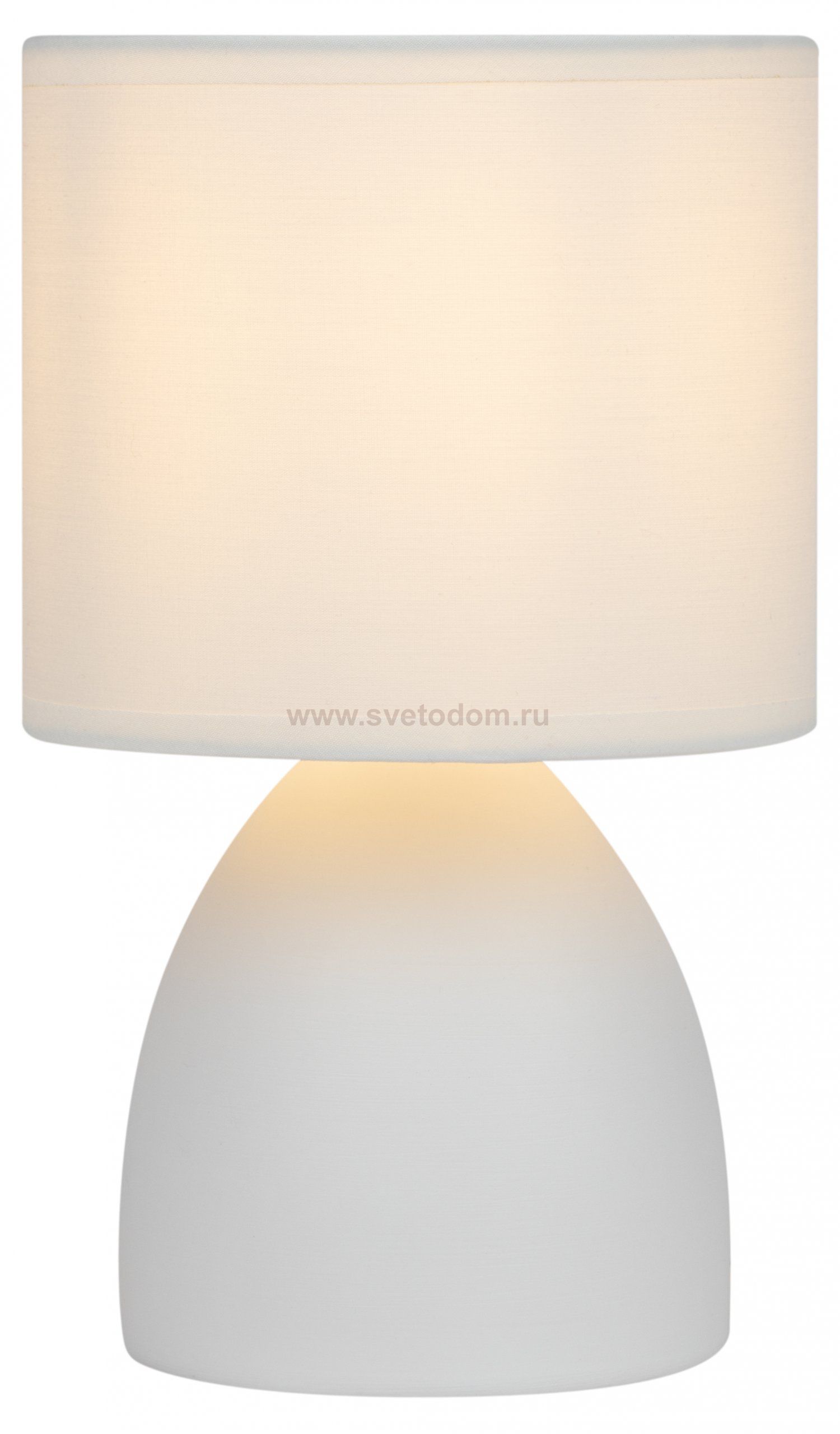 Настольная лампа Rivoli Nadine 7042-502 1 * Е14 40 Вт керамика белая с абажуром