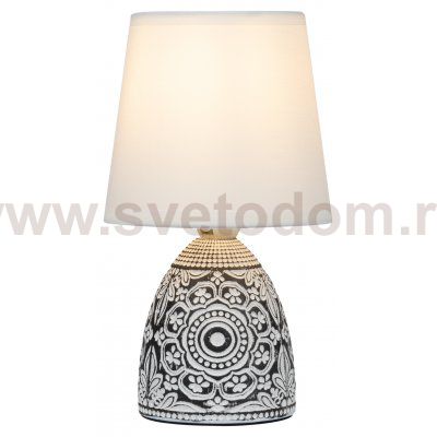 Настольная лампа Rivoli Debora 7045-502 1 * Е14 40 Вт керамика черная с абажуром