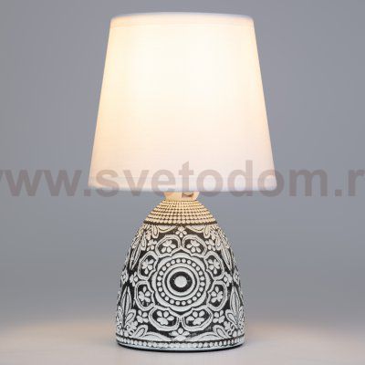 Настольная лампа Rivoli Debora 7045-502 1 * Е14 40 Вт керамика черная с абажуром