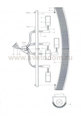 Светильник настенный Lightstar 704642 Monile