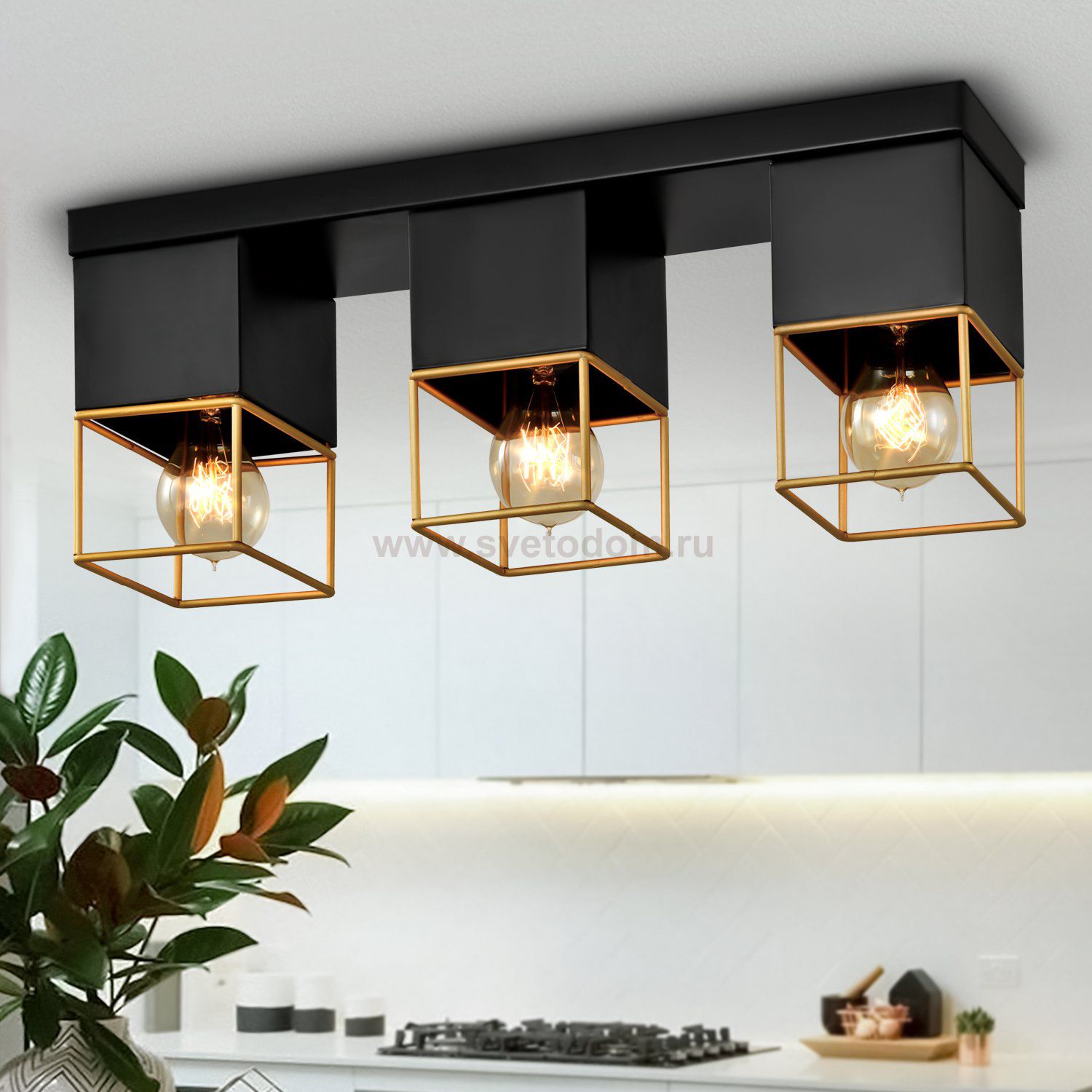 Светильник потолочный Rivoli Nadin 7049-703 3 х Е27 40 Вт лофт-кантри