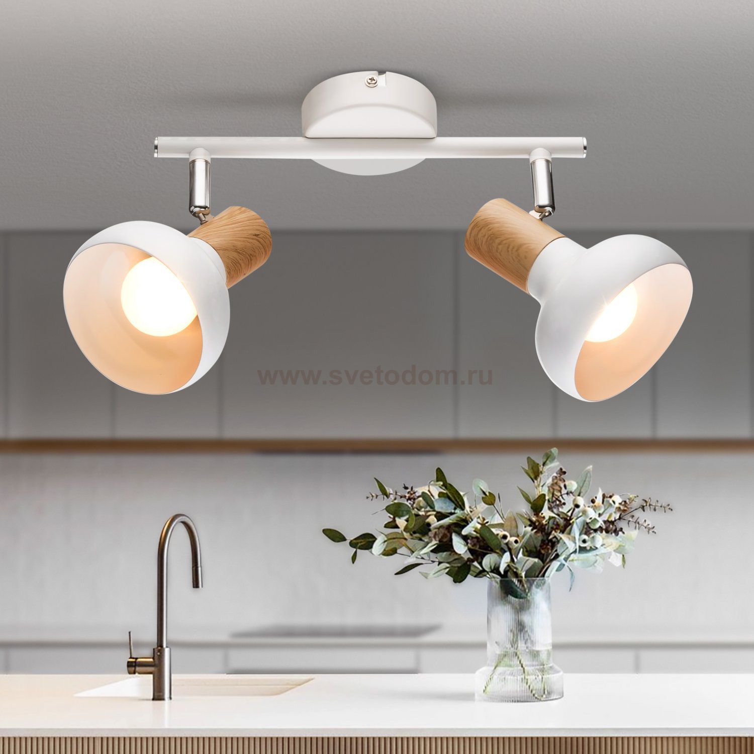 Светильник настенно-потолочный спот Rivoli Lorena 7052-702 2 х Е14 40 Вт поворотный