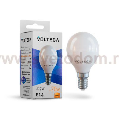 Лампа диодная Voltega VG2-G45E14warm7W (7054)