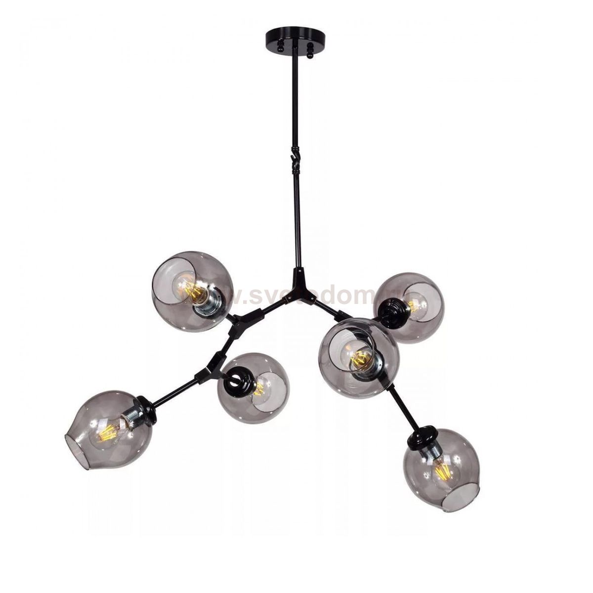 Люстра Delight 7058/6 black/smoky