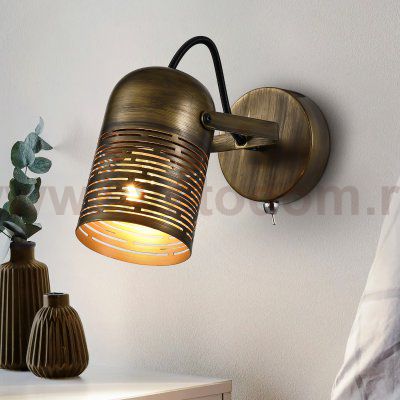 Светильник настенно-потолочный спот Rivoli Lamia 7062-701 1 х Е27 40 Вт поворотный модерн с выключателем