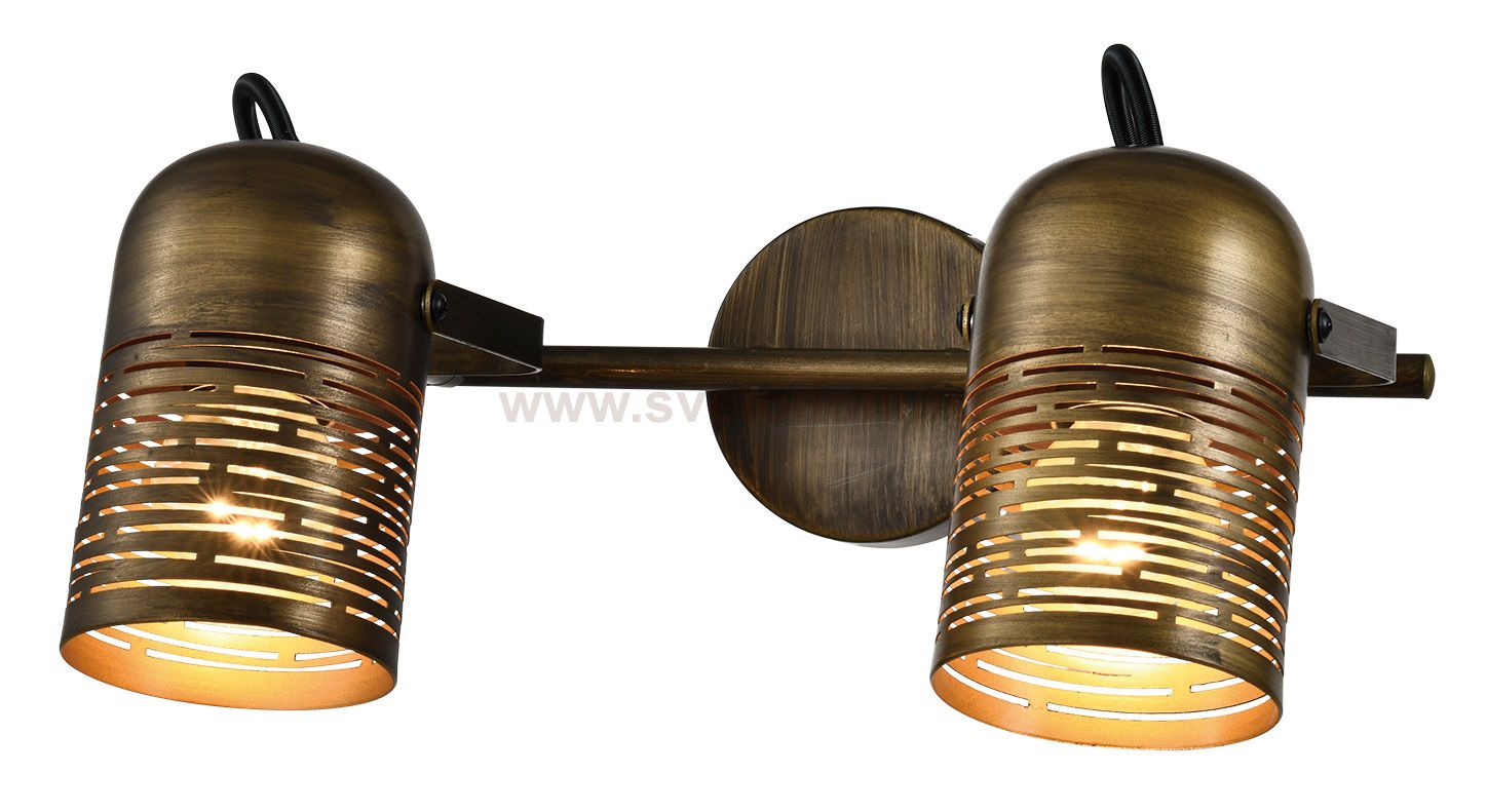 Светильник настенно-потолочный спот Rivoli Lamia 7062-702 2 х Е27 40 Вт поворотный модерн с выключателем