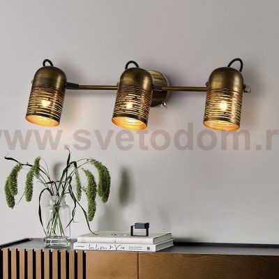 Светильник настенно-потолочный спот Rivoli Lamia 7062-703 3 х Е27 40 Вт поворотный модерн с выключателем