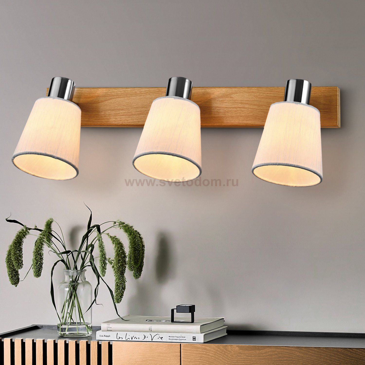 Светильник настенно-потолочный спот Rivoli Lachrimae 7063-703 3 х Е14 40 Вт поворотный модерн с выключателем