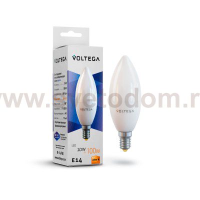 Лампа диодная Voltega VG2-C37E14warm10W (7064)