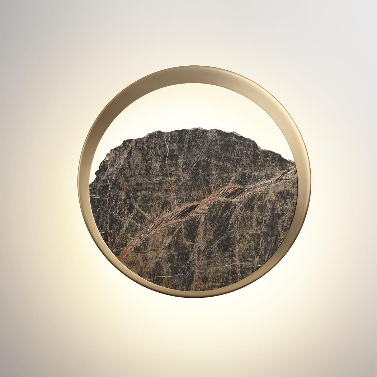 7068/9WL ECODESIGN ODL26 Настенный светильник  темно-зеленый/мрамор/металл IP20 LED 9W 240Лм 3000K 220-240V VALLEY