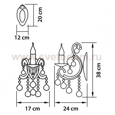 Светильник бра Lightstar 708612 Elegante