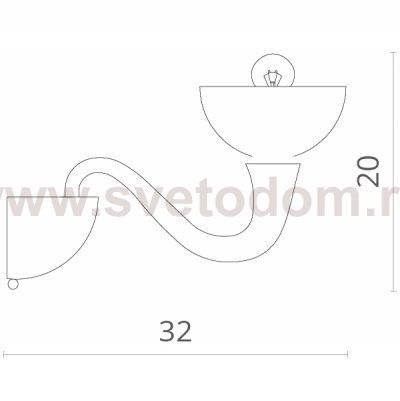 Светильник настенный Divinare 7091/04 AP-1 BIANCA-NERO