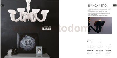 Светильник подвесной Divinare 7091/01 LM-8 BIANCA-NERO