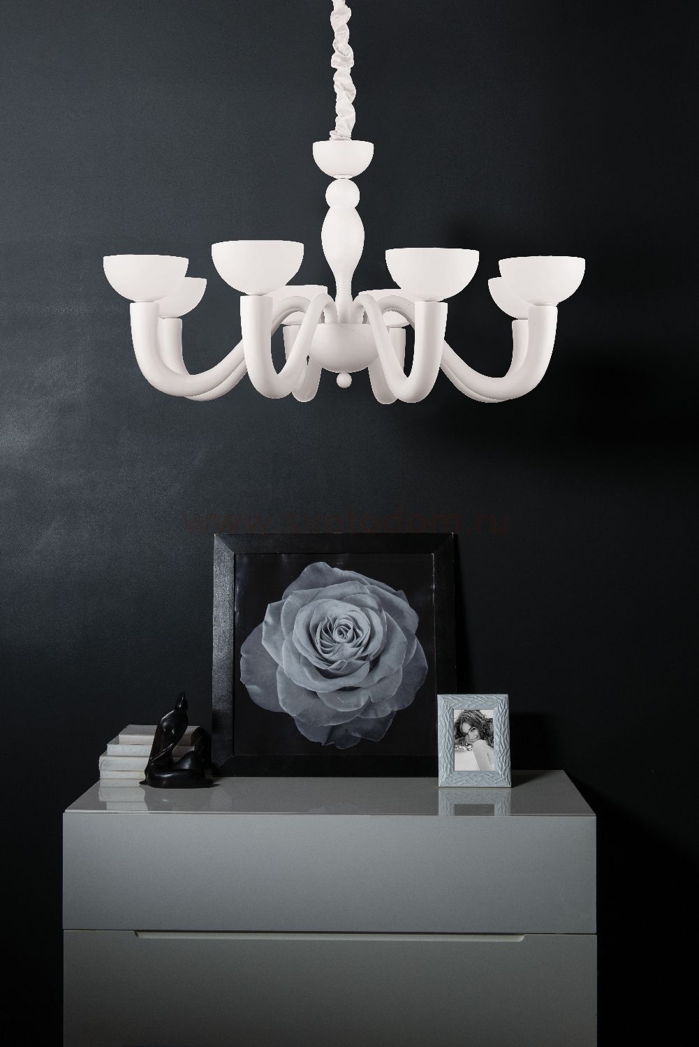 Светильник подвесной Divinare 7091/01 LM-8 BIANCA-NERO