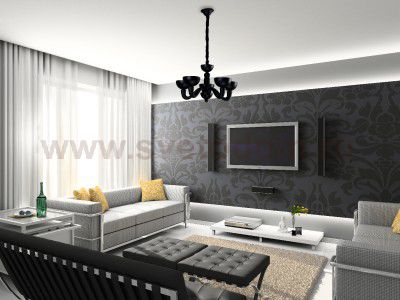 Светильник подвесной Divinare 7091/04 LM-5 BIANCA-NERO