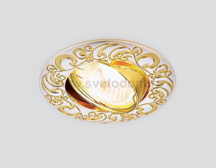 Светильник точечный Ambrella 710 PS/G перламутровое серебро/золото MR16 ORGANIC SPOT